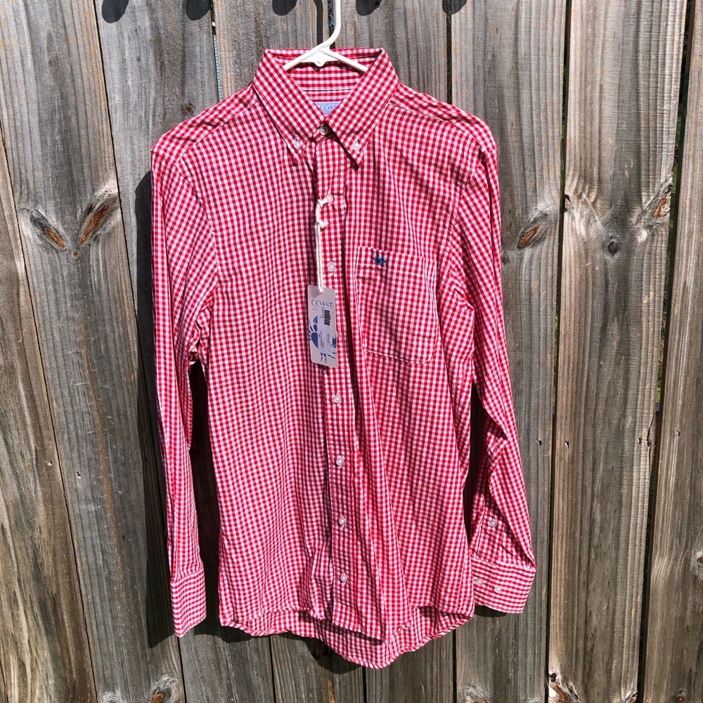 New Coast Button Front Plaid Shirt